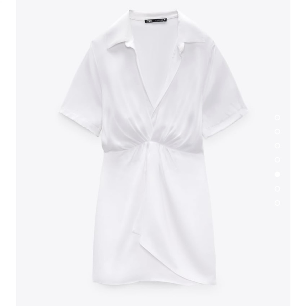 Zara Ruched Satin Effect Mini Dress